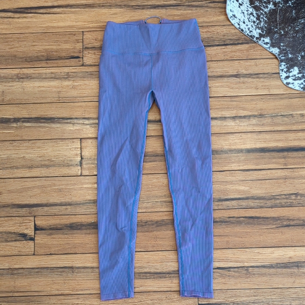 Blue High-Waisted Leggings